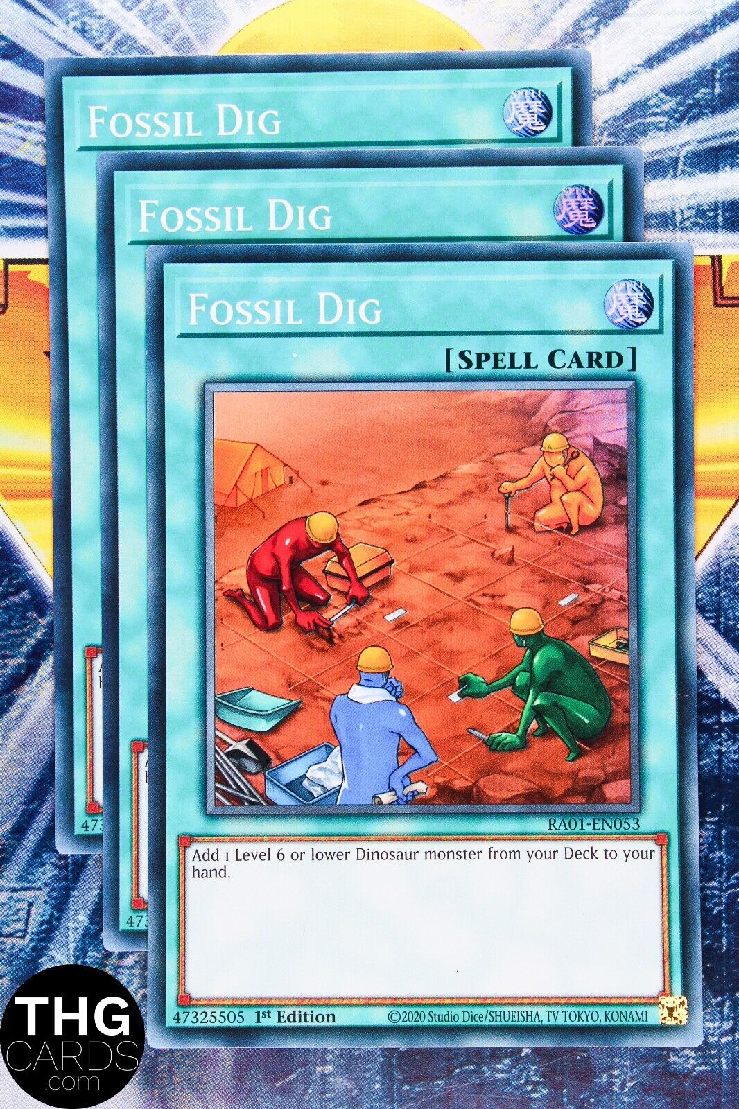 Fossil Dig RA01-EN053 1st Edition Super Rare Yugioh Card Playset