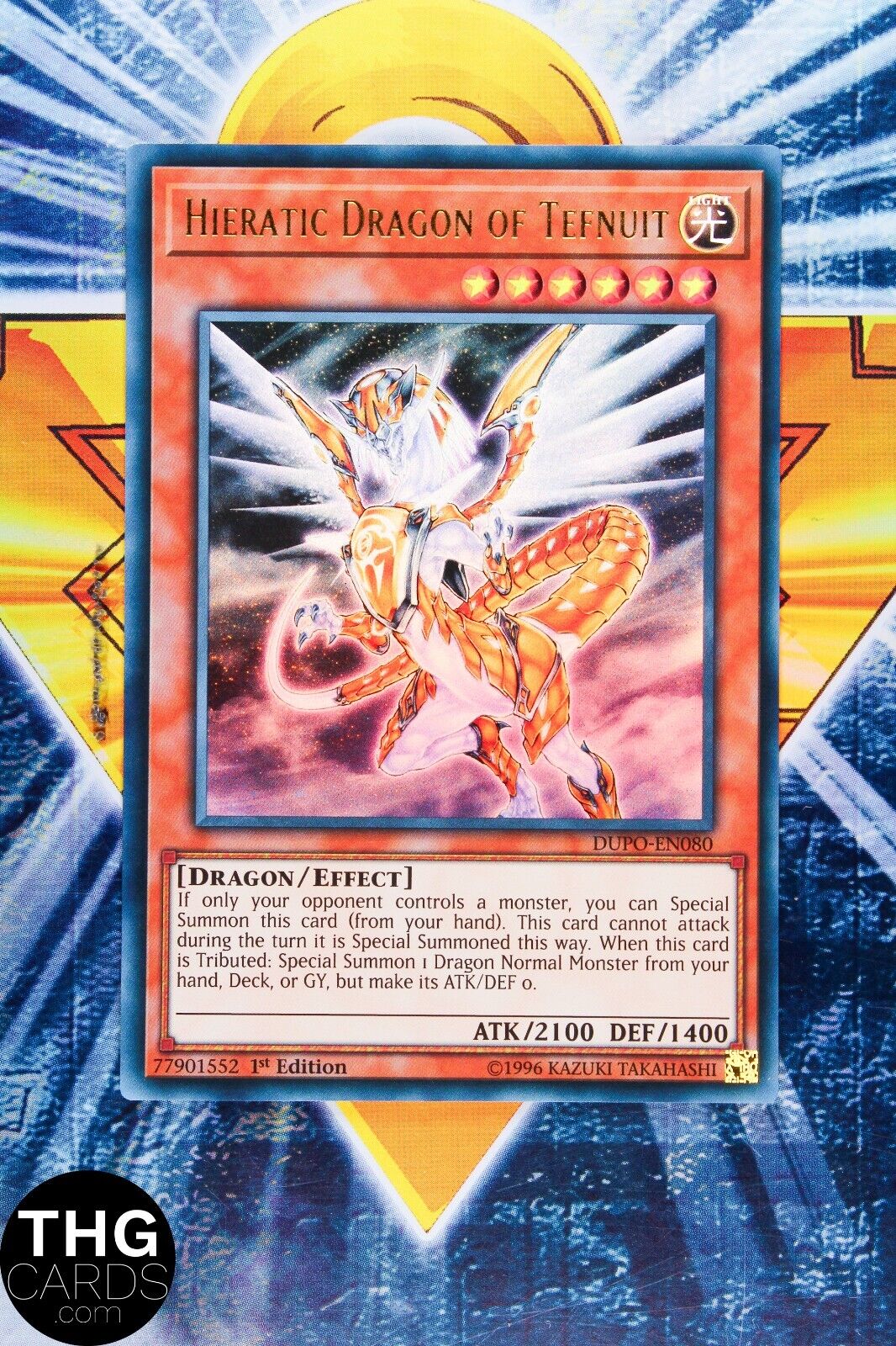 Hieratic Dragon Of Tefnuit DUPO-EN080 1st Edition Ultra Rare Yugioh Card