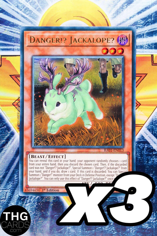 Danger!? Jackalope? RA01-EN013 1st Ed Ultra Rare Yugioh Card PLAYSET