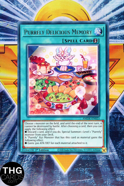 Yugioh! Purrely Delicious Memory - AMDE-EN023 - Rare - 1st Edition Near  Mint, En