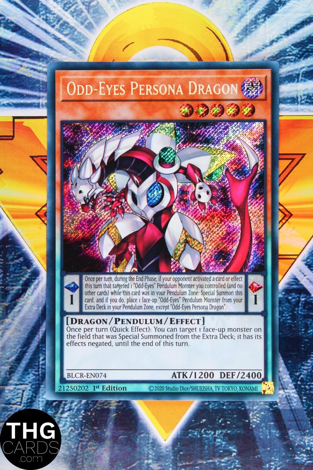 Odd-Eyes Persona Dragon BLCR-EN074 1st Edition Secret Rare Yugioh Playset