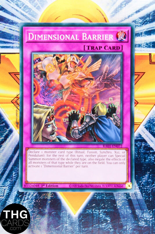 Dimensional Barrier RA01-EN072 1st Edition Super Rare Yugioh Card