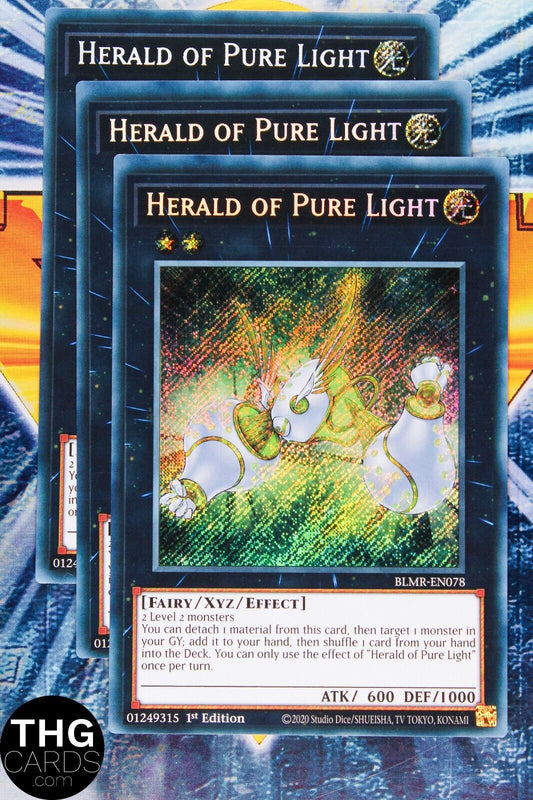 Herald of Pure Light BLMR-EN078 1st Edition Secret Rare Yugioh Card Playset