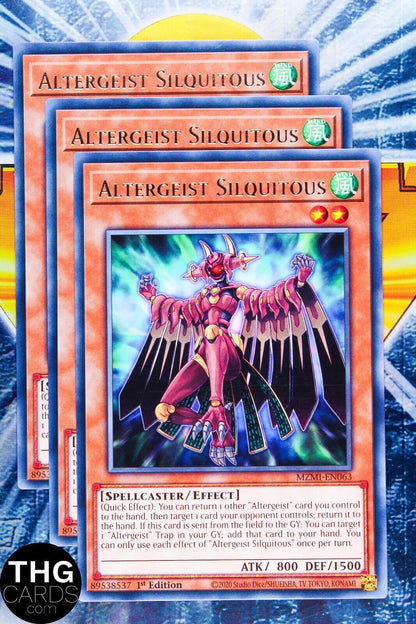 Altergeist Silquitous MZMI-EN063 1st Edition Rare Yugioh Card Playset