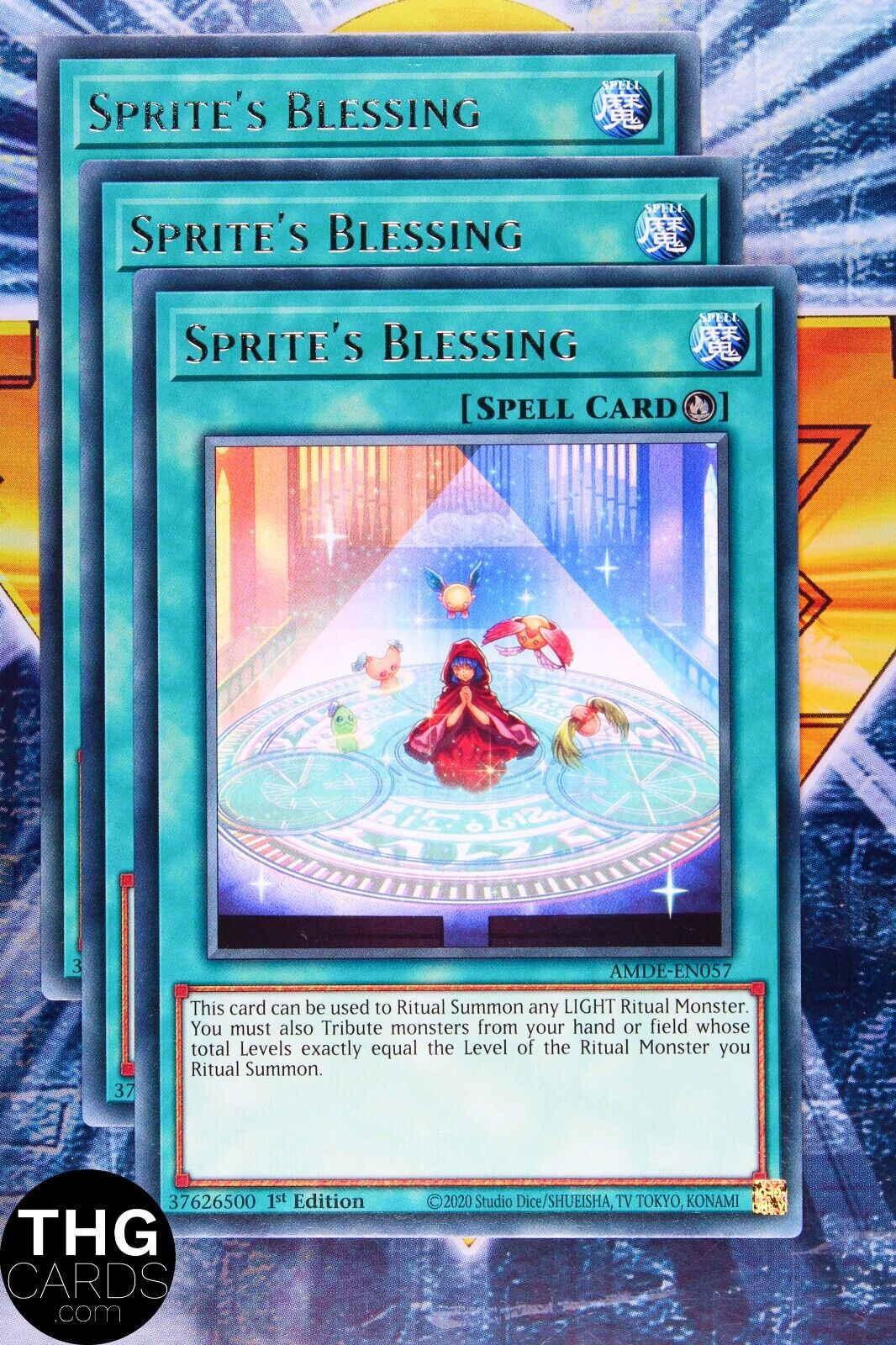 Sprite's Blessing AMDE-EN057 1st Edition Rare Yugioh Card Playset