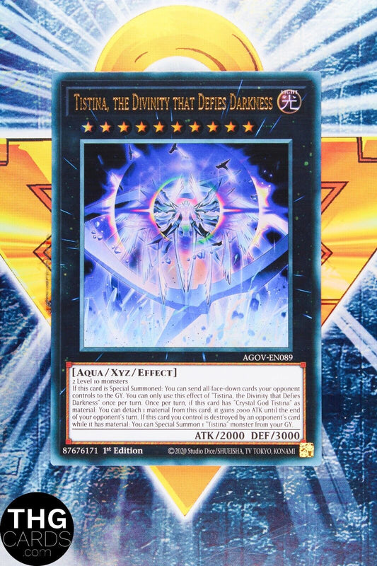 Tistina, the Divinity that Defies Darkness AGOV-EN089 1st Ultra Rare Yugioh Card