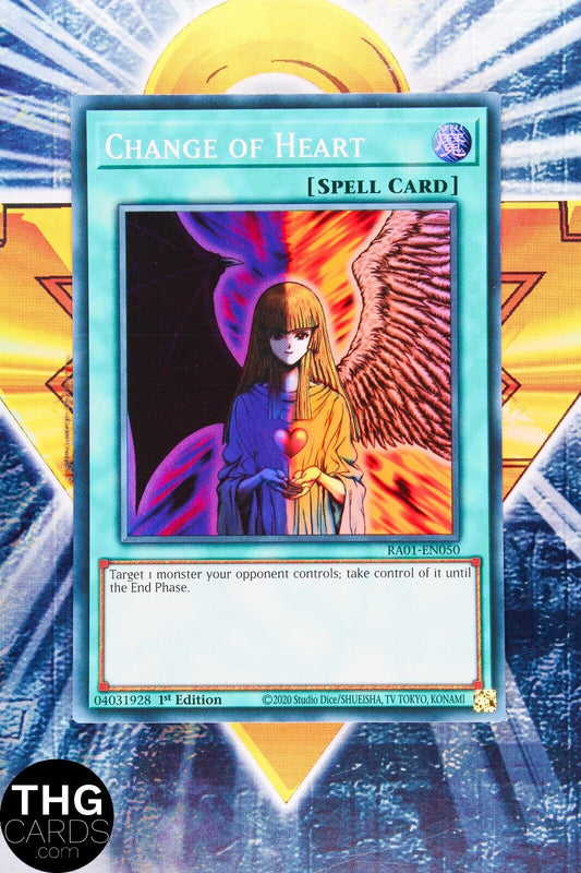 Change of Heart RA01-EN050 1st Edition Super Rare Yugioh Card