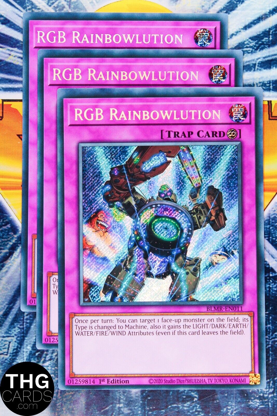 RGB Rainbowlution BLMR-EN011 1st Edition Secret Rare Yugioh Card Playset