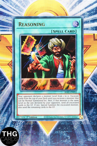 Reasoning RA01-EN052 1st Ed Ultra Rare Yugioh Card PLAYSET