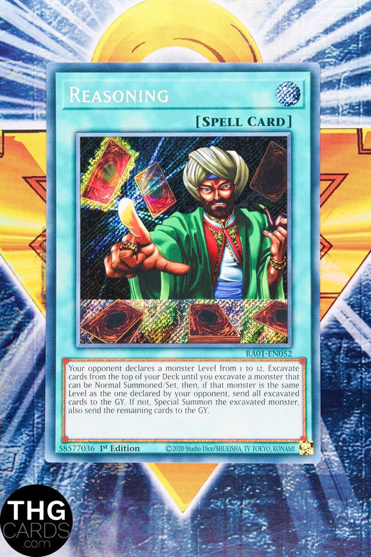 Reasoning RA01-EN052 1st Edition Secret Rare Yugioh Card