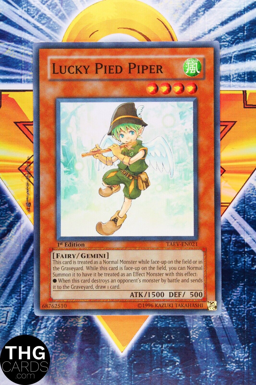 Lucky Pied Piper TAEV-EN021 1st Edition Super Rare Yugioh Card