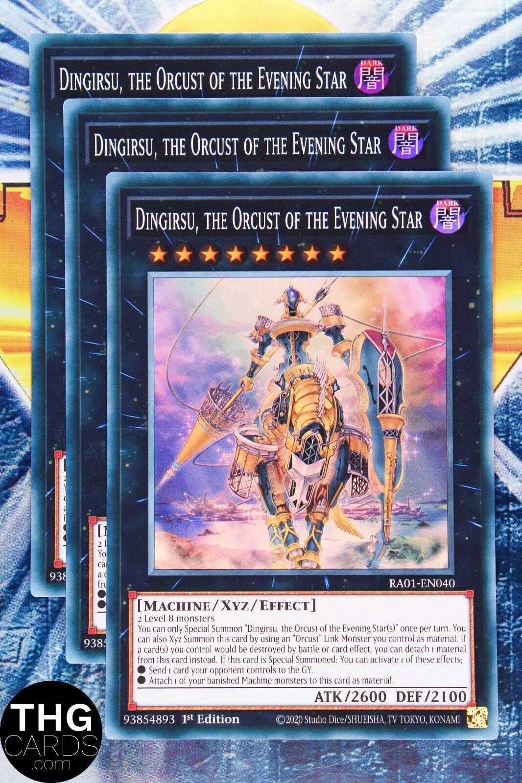 Dingirsu, The Orcust Of The Evening Star RA01-EN040 Super Rare Yugioh Playset