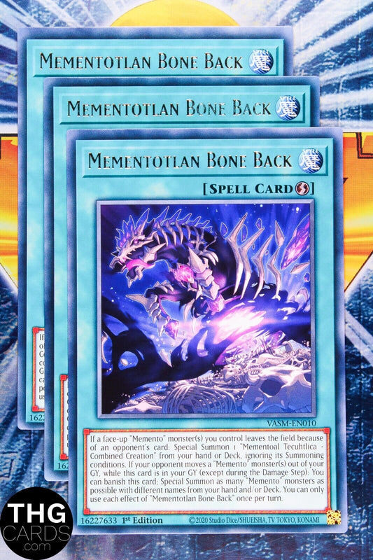 Mementotlan Bone Back VASM-EN010 1st Edition Rare Yugioh Card Playset