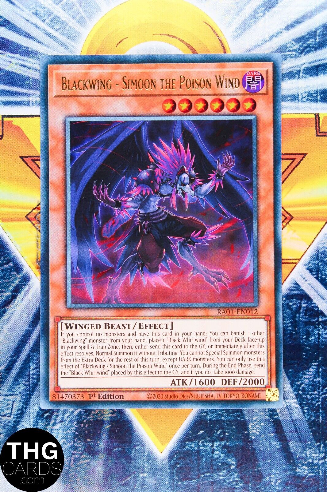 Blackwing - Simoon the Poison Wind RA01-EN012 1st Ultra Rare Yugioh Card