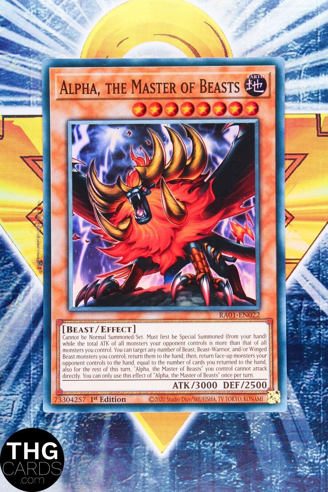 Alpha, the Master of Beasts RA01-EN022 1st Edition Super Rare Yugioh Card