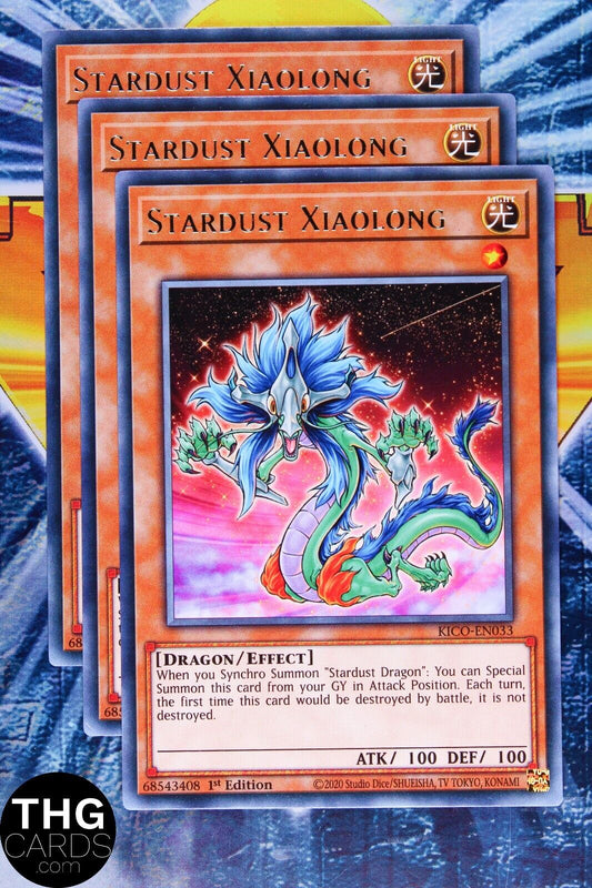 Stardust Xiaolong KICO-EN033 1st Edition Rare Yugioh Card Playset