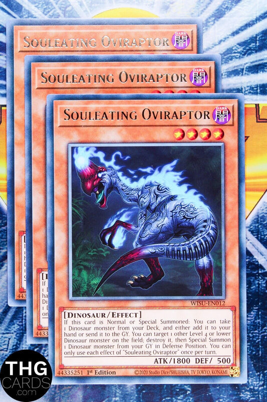 Souleating Oviraptor WISU-EN012 1st Edition Rare Yugioh Card Playset