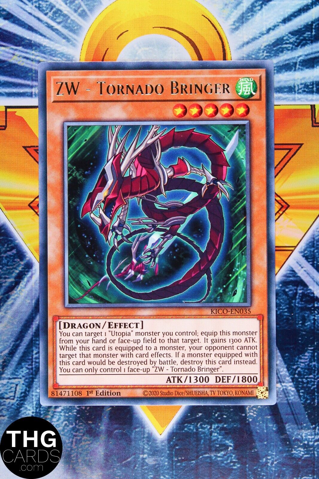 ZW - Tornado Bringer KICO-EN035 1st Edition Rare Yugioh Card Playset