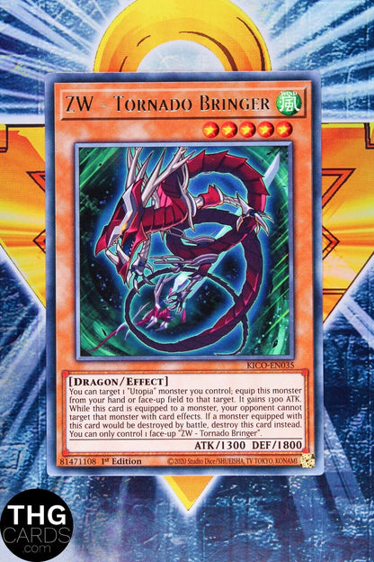 ZW - Tornado Bringer KICO-EN035 1st Edition Rare Yugioh Card Playset