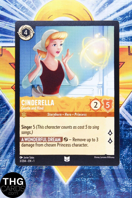 Cinderella, Gentle and Kind 3/204 Non Foil Uncommon Lorcana First Chapter Card