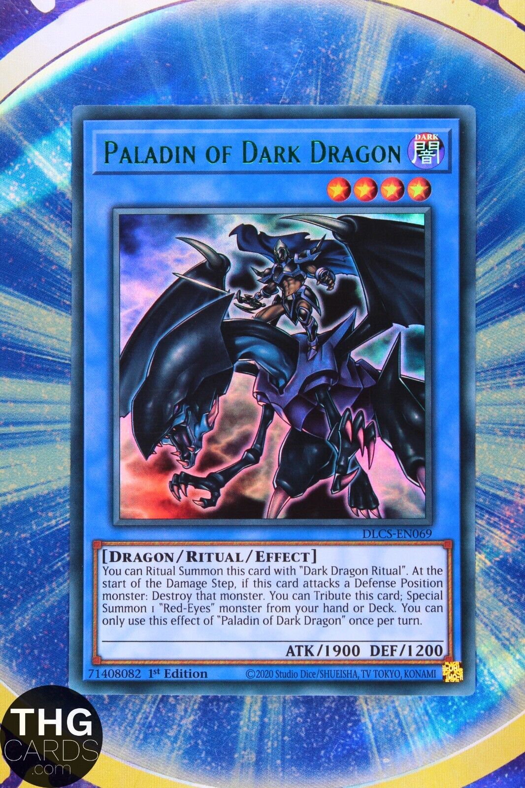 Paladin of Dark Dragon DLCS-EN069 1st Edition Ultra Rare Yugioh Card