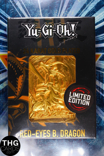 Yu-Gi-Oh! Red-Eyes Black Dragon 24k Gold Plated Replica Collectible Card