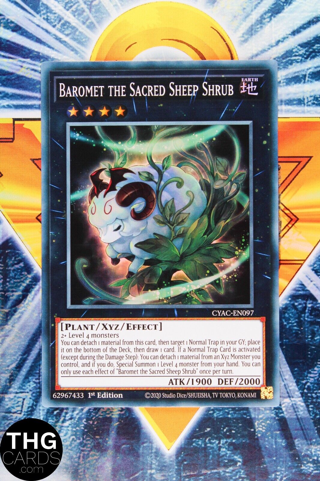 Baromet the Sacred Sheep Shrub CYAC-EN049 1st Ed Super Rare Yugioh Card