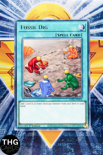 Fossil Dig WISU-EN055 1st Edition Rare Yugioh Card Playset