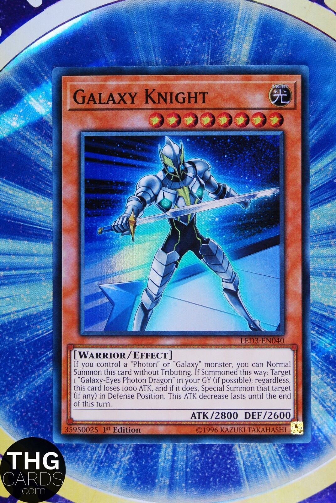 Galaxy Knight LED3-EN040 1st Edition Super Rare Yugioh Card