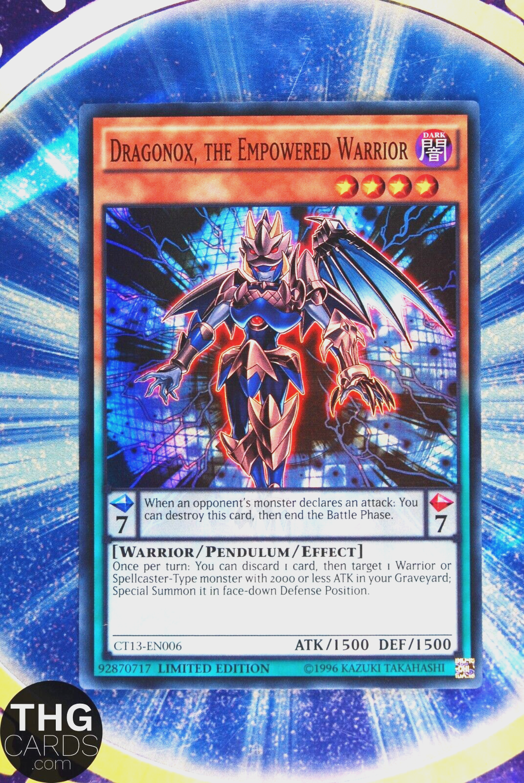 Dragonox, The Empowered Warrior CT13-EN006 Super Rare Yugioh Card