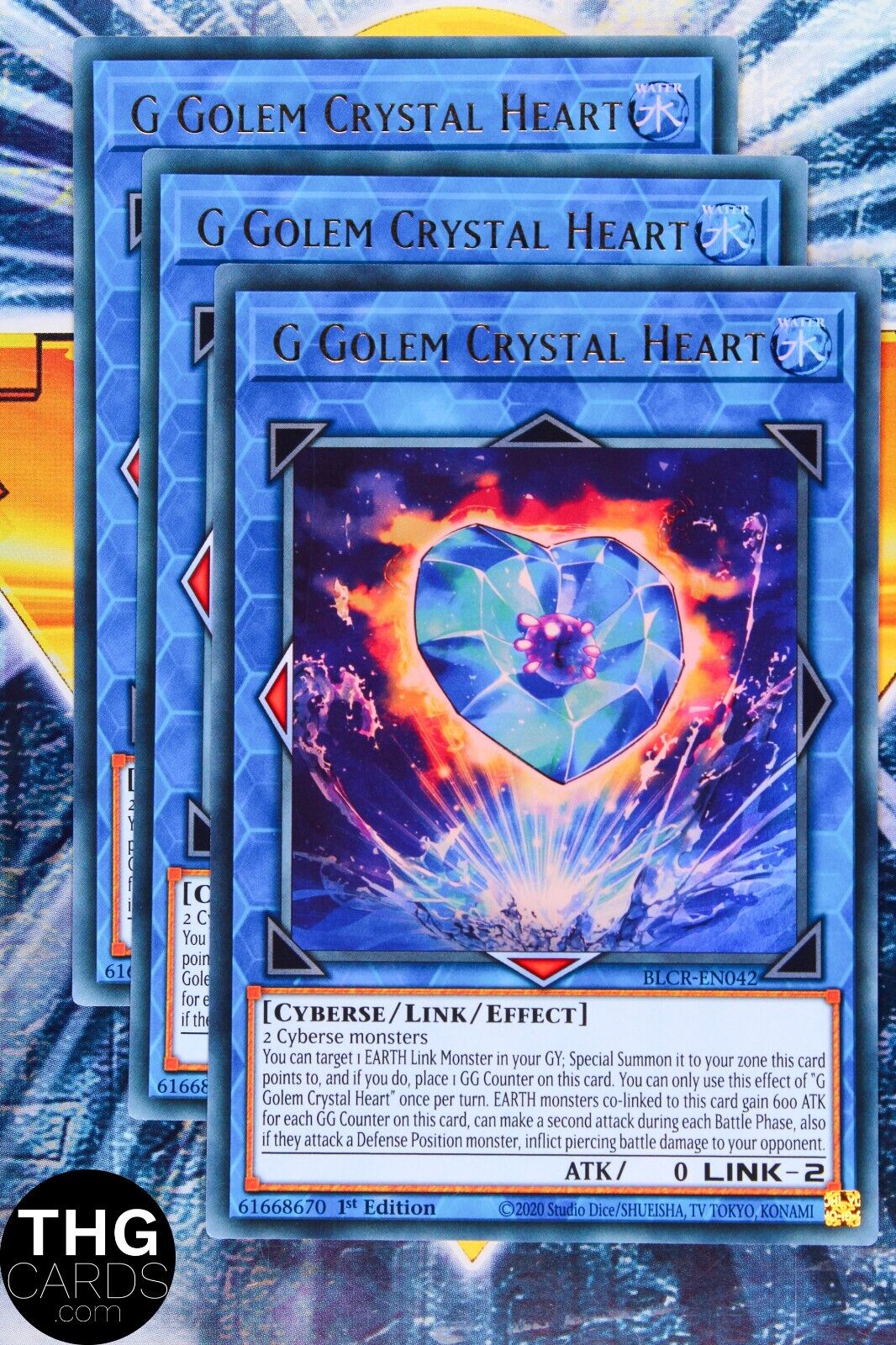G Golem Crystal Heart BLCR-EN042 1st Edition Ultra Rare Yugioh Card Playset