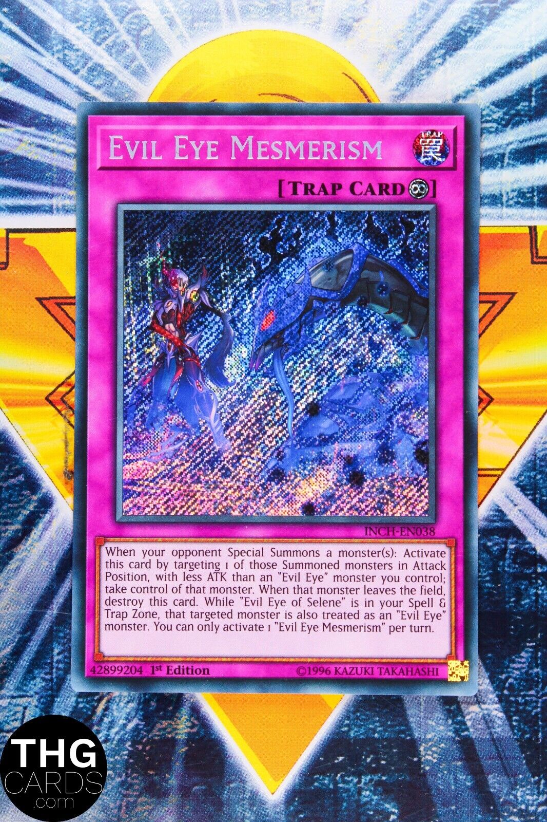 Evil Eye Mesmerism INCH-EN038 1st Edition Secret Rare Yugioh Card