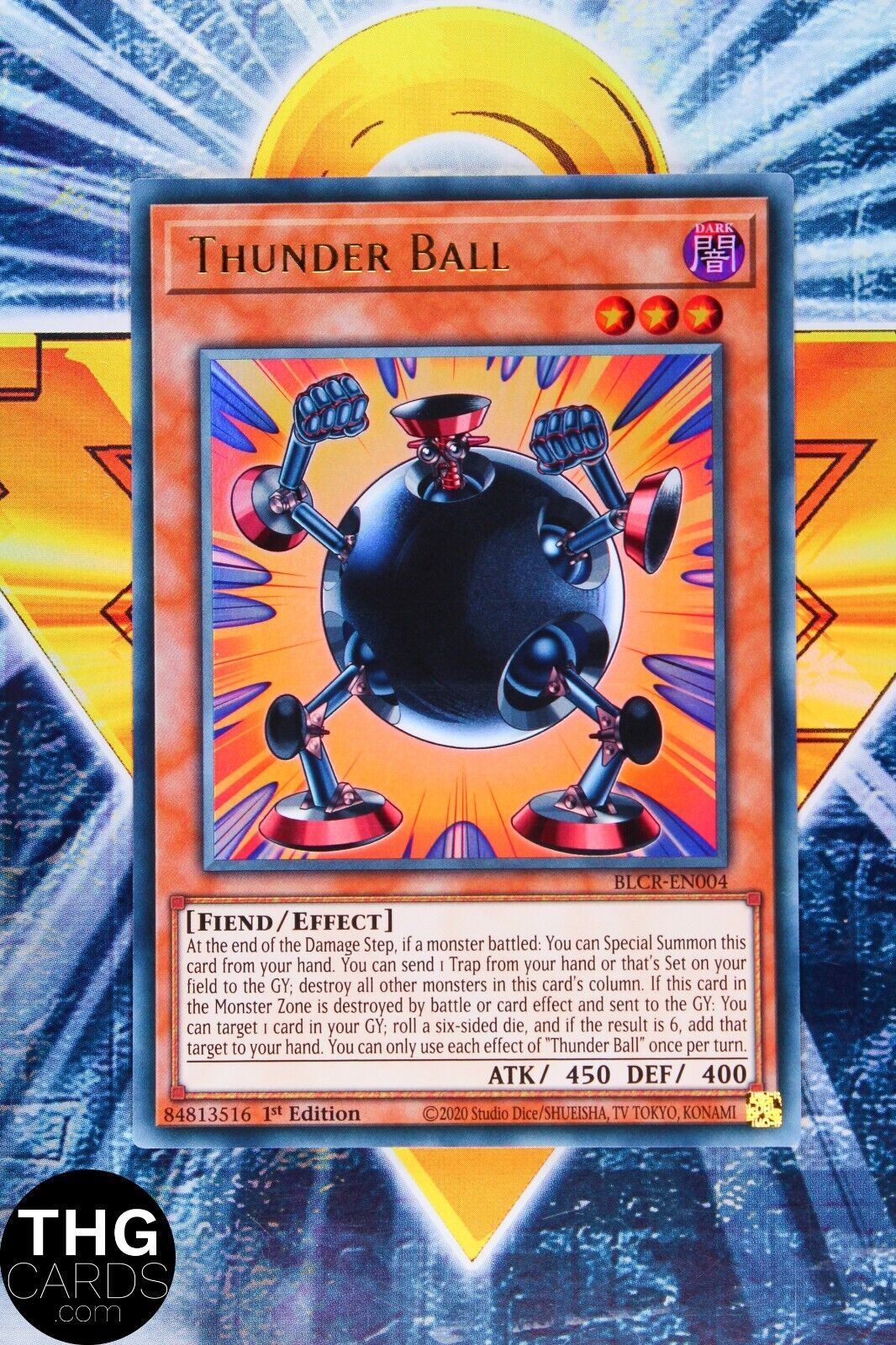 Thunder Ball BLCR-EN004 1st Edition Ultra Rare Yugioh Playset