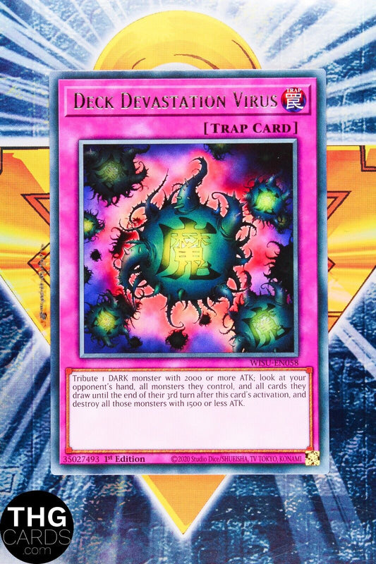 Deck Devastation Virus WISU-EN058 1st Edition Rare Yugioh Card