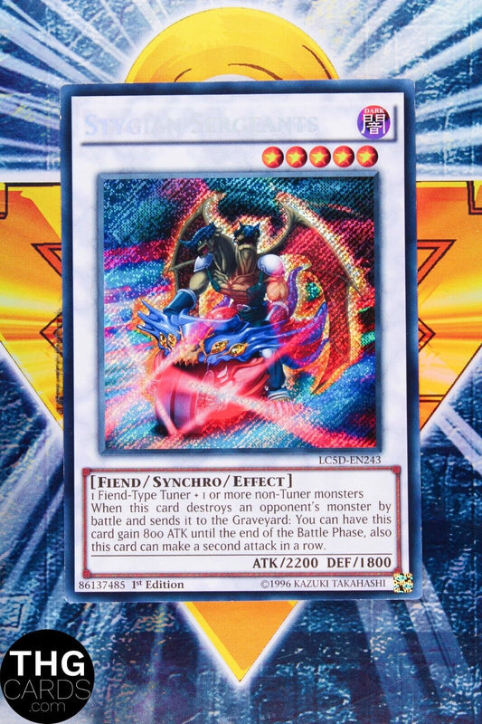 Stygian Sergeants LC5D-EN243 1st Edition Secret Rare Yugioh Card