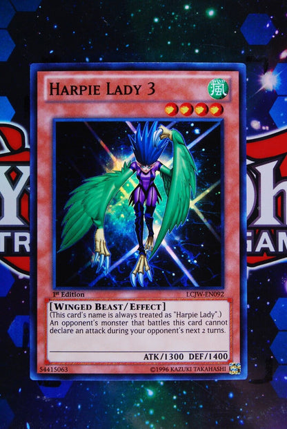 Harpie Lady 3 LCJW-EN092 1st Edition Super Rare Yugioh Card