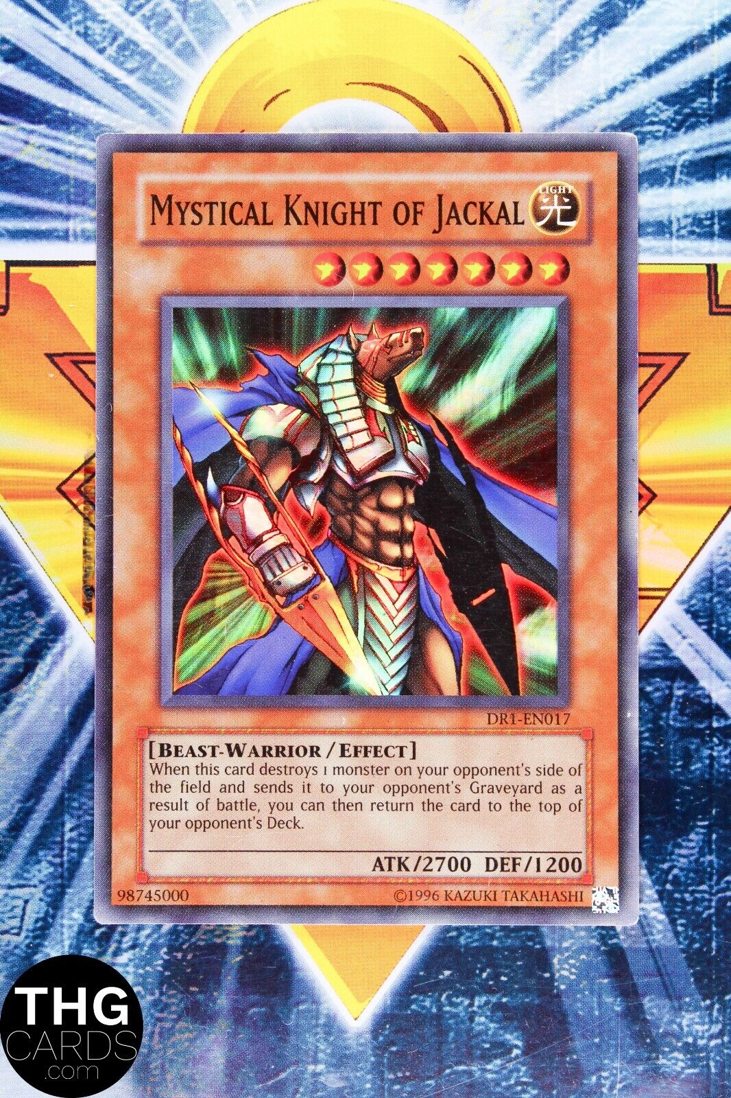Mystical Knight of Jackal DR1-EN017 Super Rare Yugioh Card
