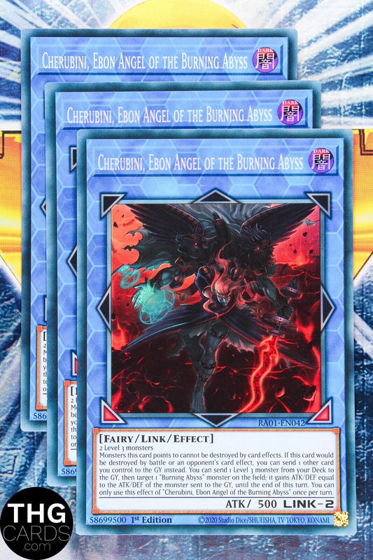 Cherubini, Ebon Angel of the Burning Abyss RA01-EN042 Super Rare Yugioh Playset