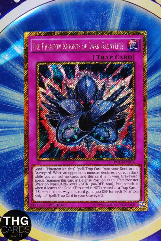 The Phantom Knights of Dark Gauntlets PGL3-EN038 1st Ed Secret Rare Yugioh Card