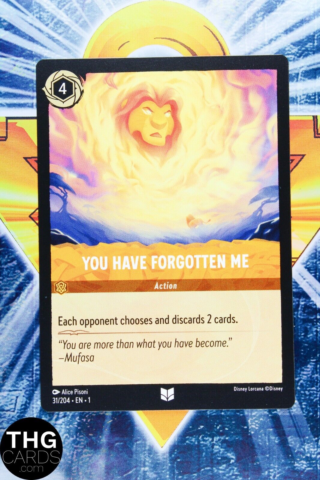 You Have Forgotten Me 31/204 Non Foil Uncommon Lorcana First Chapter Card