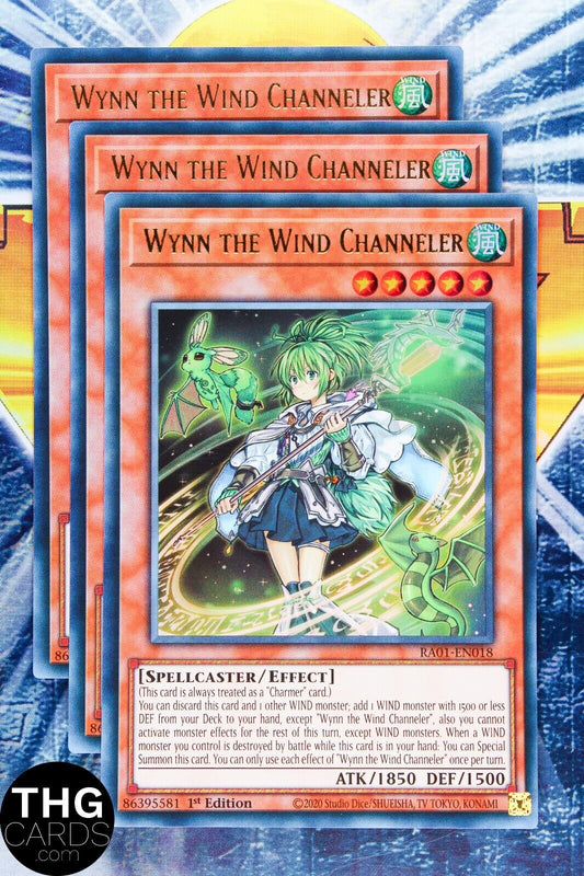 Wynn the Wind Channeler RA01-EN018 1st Ed Ultra Rare Yugioh Card PLAYSET