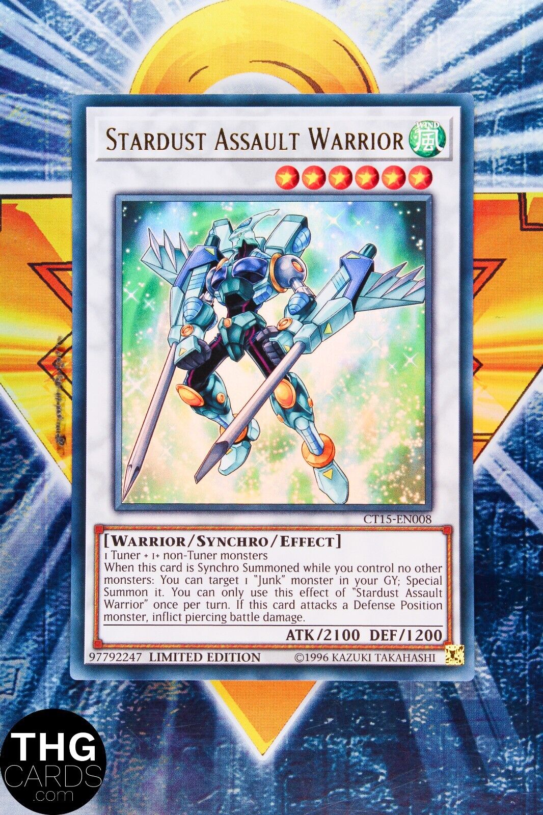 Stardust Assault Warrior CT15-EN008 Ultra Rare Yugioh Card