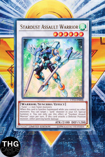 Stardust Assault Warrior CT15-EN008 Ultra Rare Yugioh Card