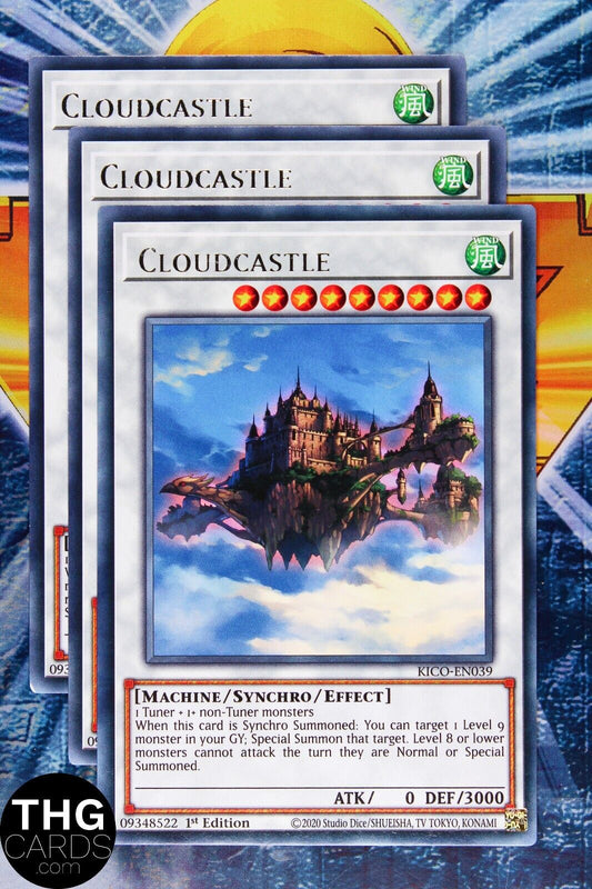 Cloudcastle KICO-EN039 1st Edition Rare Yugioh Card Playset