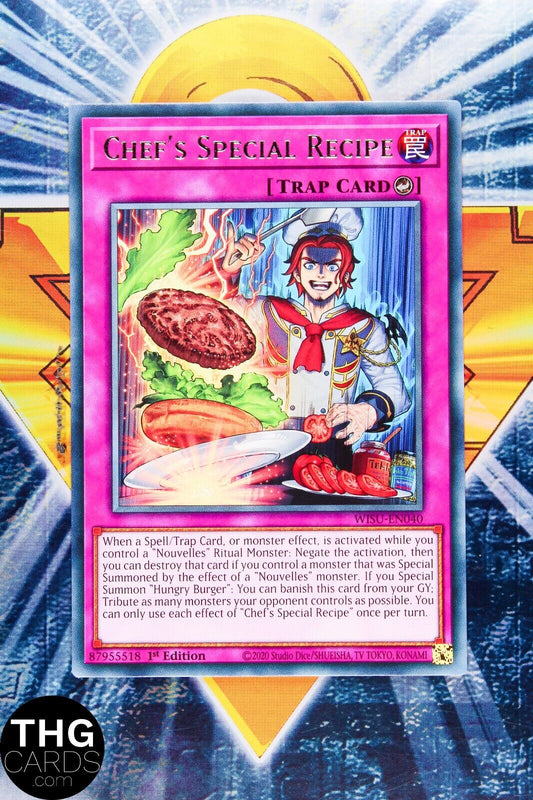 Chef's Special Recipe WISU-EN040 1st Edition Rare Yugioh Card