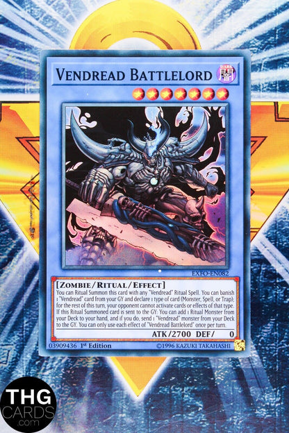 Vendread Battlelord EXFO-EN082 1st Edition Super Rare Yugioh Card