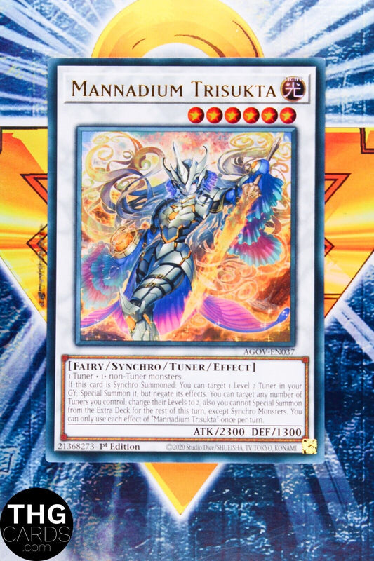 Mannadium Trisukta AGOV-EN037 1st Edition Ultra Rare Yugioh Card