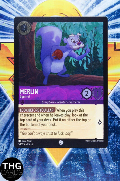 Merlin, Squirrel 54/204 Foil Common Lorcana Rise Floodborn Card