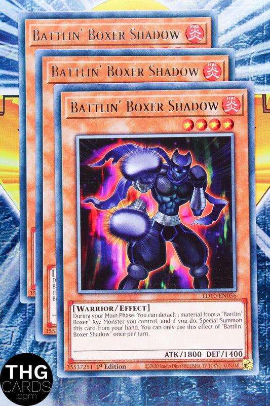 Battlin' Boxer Shadow LD10-EN056 1st Edition Rare Yugioh Card Playset