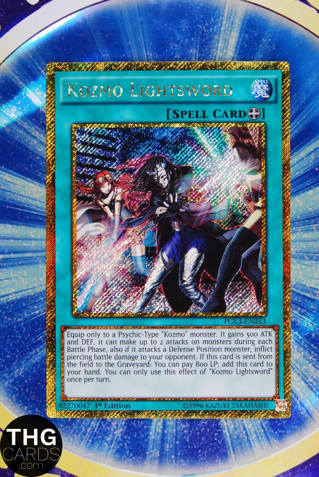 Kozmo Lightsword PGL3-EN033 1st Edition Gold Secret Rare Yugioh Card